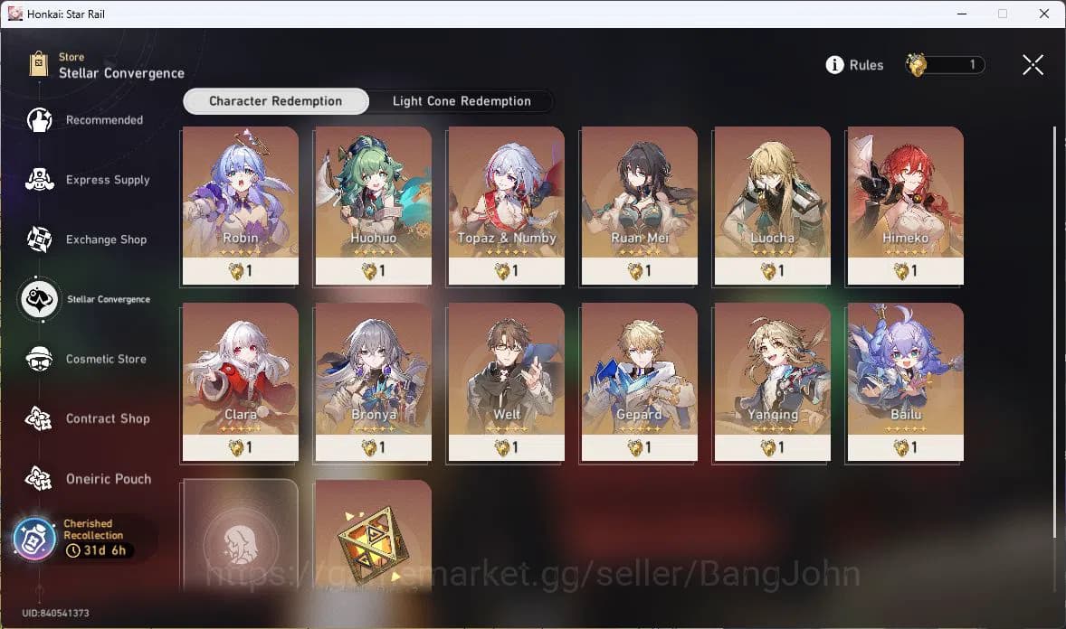 Honkai Star Rail Accounts ASIA | TL70 | ROBIN+HUOHUO+RUAN MEI+TOPAZ+LUOCHA+H image 2