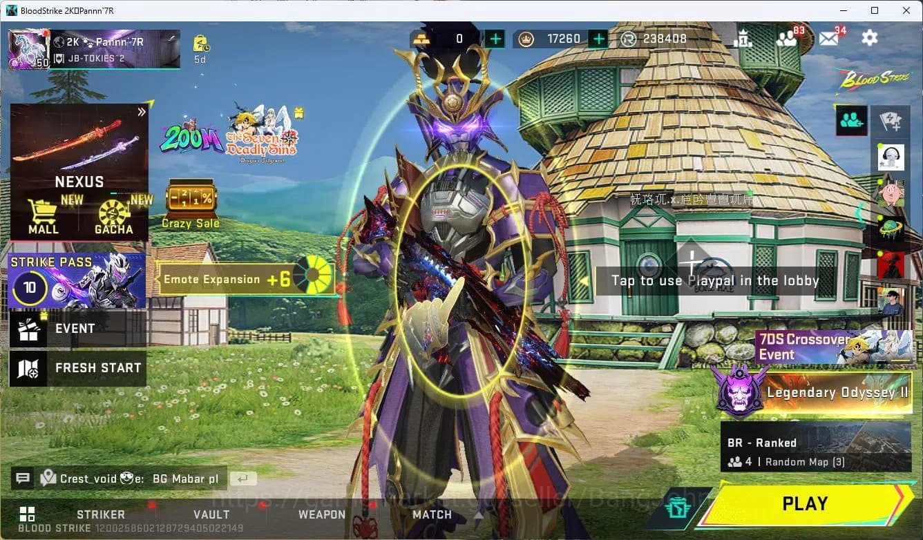 Blood Strike Accounts ASIA|ETERNAL=AK47(LVL3),GALIL(LVL3)|COLLAB=ZANPAKU image 1