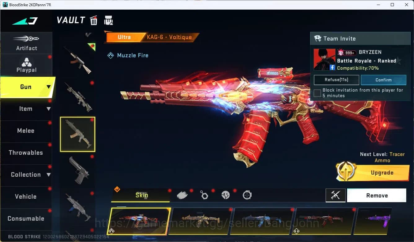 Blood Strike Accounts ASIA|ETERNAL=AK47(LVL3),GALIL(LVL3)|COLLAB=ZANPAKU image 10