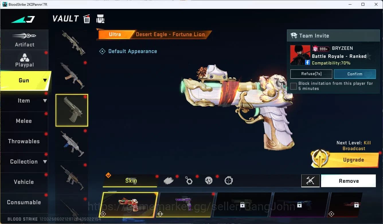 Blood Strike Accounts ASIA|ETERNAL=AK47(LVL3),GALIL(LVL3)|COLLAB=ZANPAKU image 11