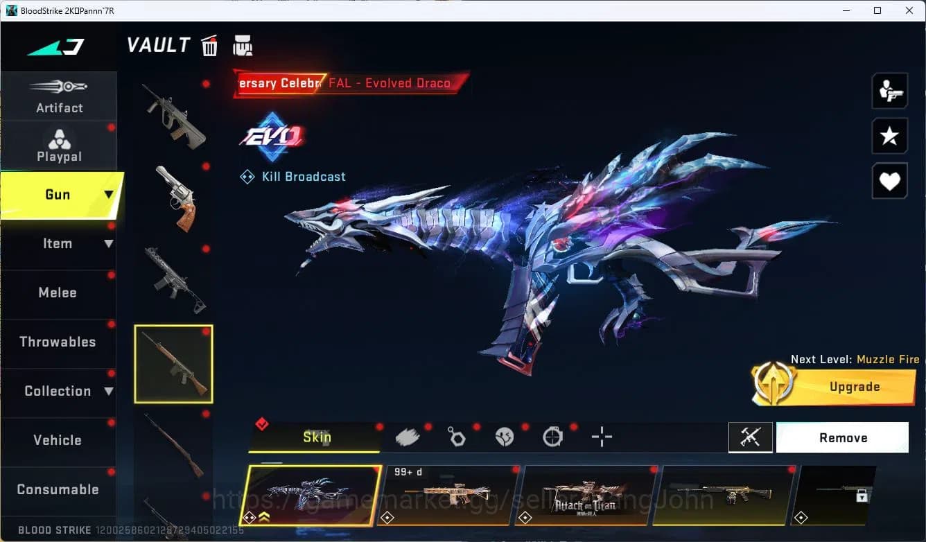 Blood Strike Accounts ASIA|ETERNAL=AK47(LVL3),GALIL(LVL3)|COLLAB=ZANPAKU image 19