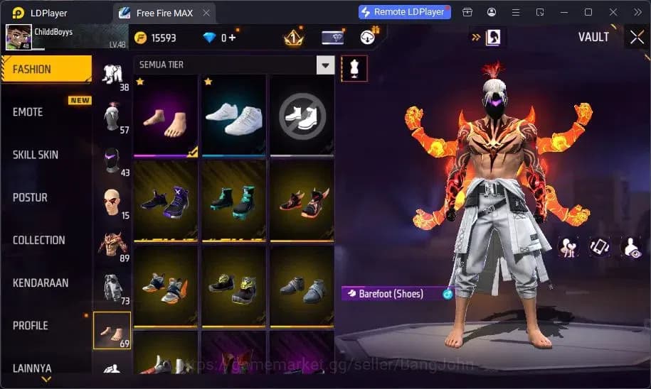 Free Fire Accounts Indonesia | Evo AN94 Evil Howler Lv7 | Kaki Nyeker image 10