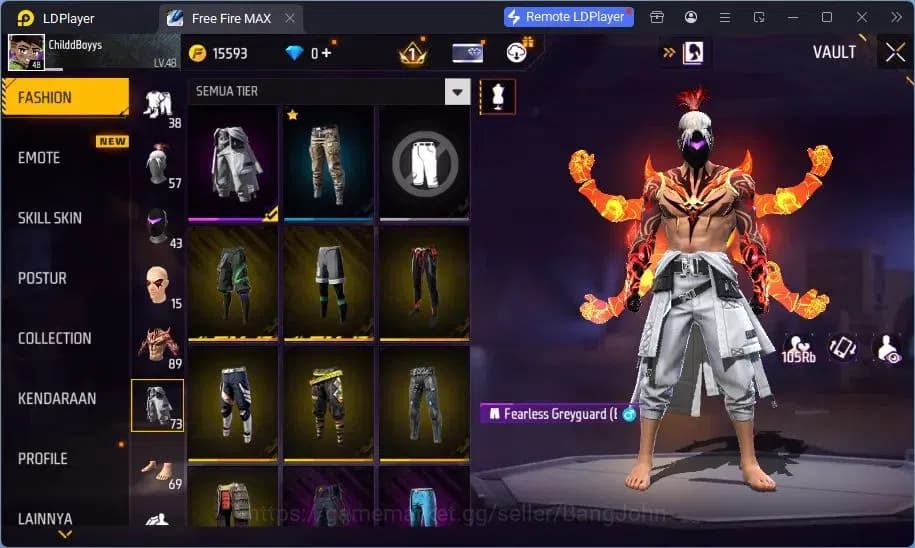Free Fire Accounts Indonesia | Evo AN94 Evil Howler Lv7 | Kaki Nyeker image 11