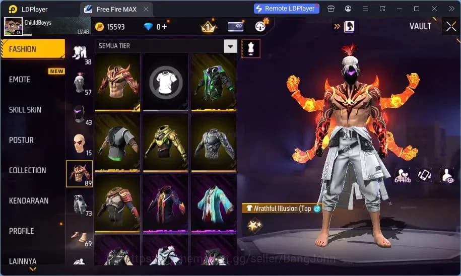 Free Fire Accounts Indonesia | Evo AN94 Evil Howler Lv7 | Kaki Nyeker image 12