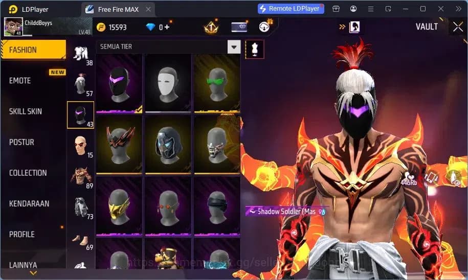 Free Fire Accounts Indonesia | Evo AN94 Evil Howler Lv7 | Kaki Nyeker image 14