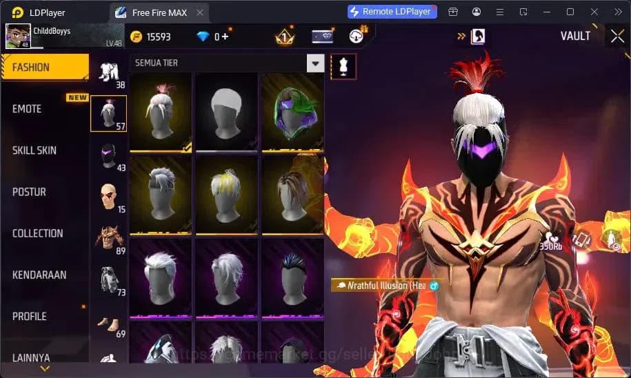 Free Fire Accounts Indonesia | Evo AN94 Evil Howler Lv7 | Kaki Nyeker image 15
