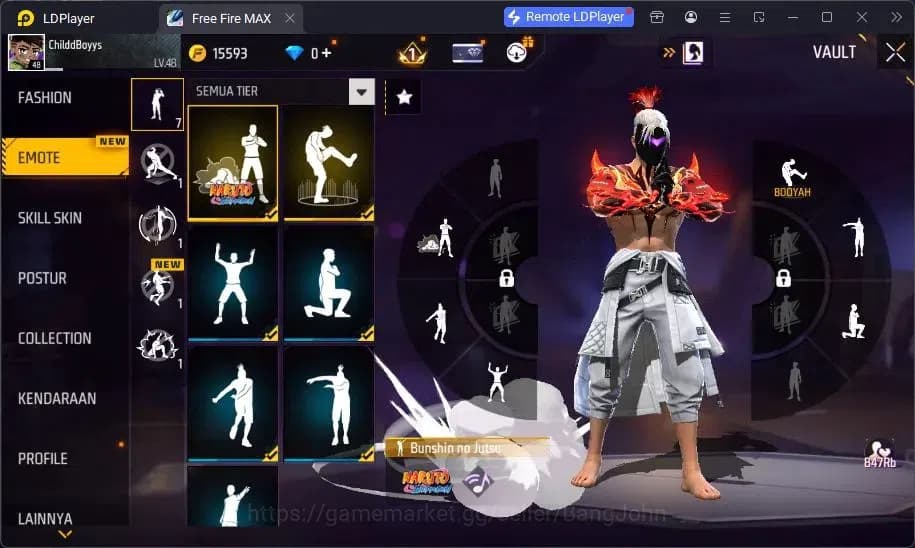 Free Fire Accounts Indonesia | Evo AN94 Evil Howler Lv7 | Kaki Nyeker image 8