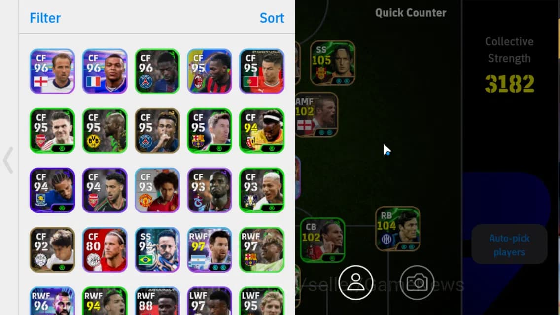eFootball Accounts Mobile|PhenomFinish(FrancescoTotti),PhenomPass(Ron image 3
