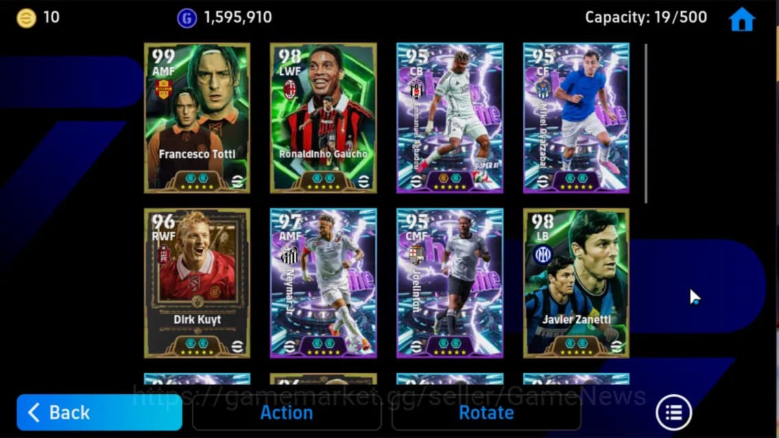 eFootball Accounts Mobile|PhenomFinish(FrancescoTotti),PhenomPass(Ron image 4