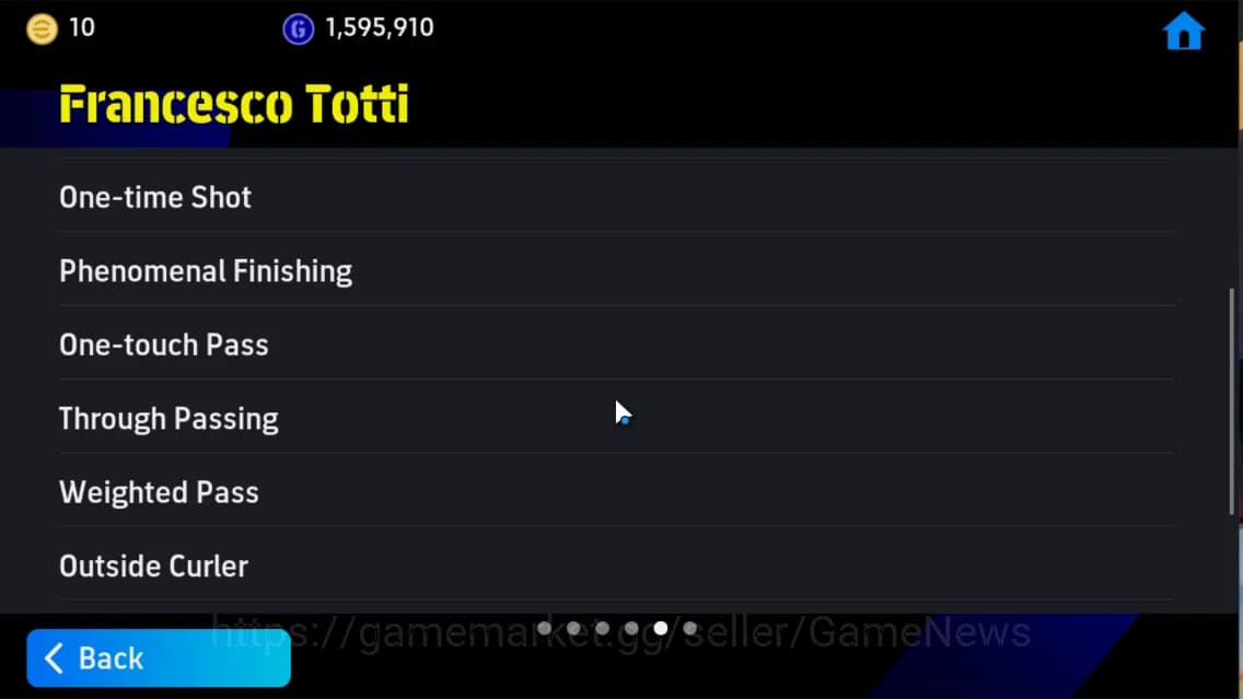 eFootball Accounts Mobile|PhenomFinish(FrancescoTotti),PhenomPass(Ron image 7