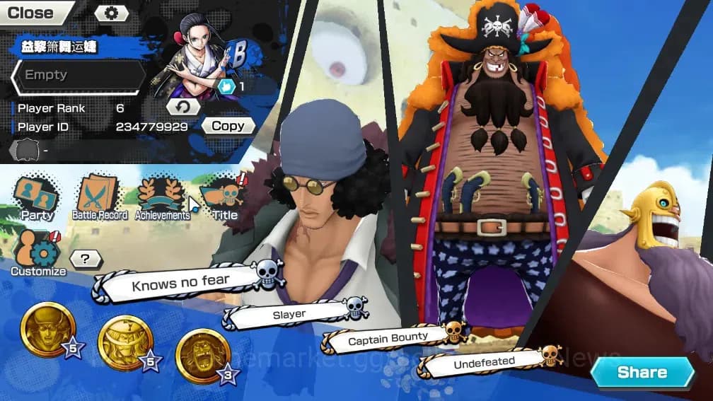 One Piece Bounty Rush Accounts Global|4 EX|BMO Kaido,BP Kuzan,TFE Emperor Teach,G image 2
