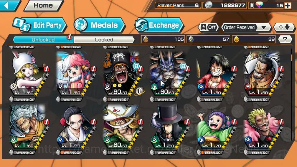 One Piece Bounty Rush Accounts Global|4 EX|BMO Kaido,BP Kuzan,TFE Emperor Teach,G image 6