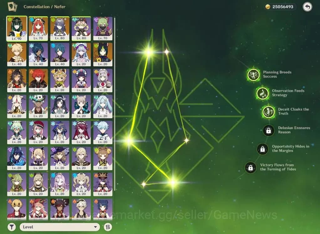 Genshin Impact Accounts Asia|AR55|3Limited+3(*5WEaPon)|NeferC3+sign,Lauma+ image 3
