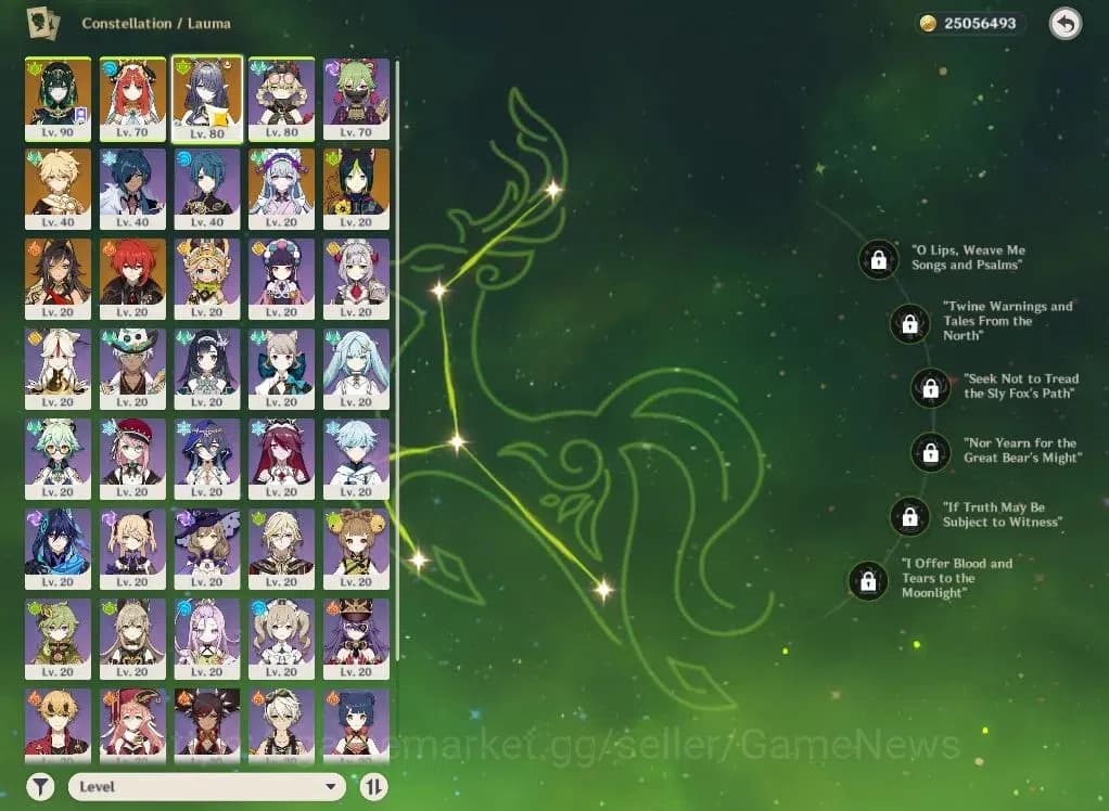 Genshin Impact Accounts Asia|AR55|3Limited+3(*5WEaPon)|NeferC3+sign,Lauma+ image 5