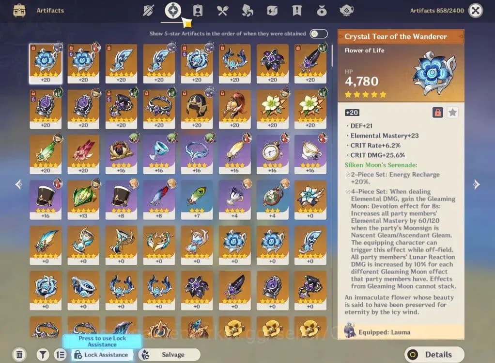 Genshin Impact Accounts Asia|AR55|3Limited+3(*5WEaPon)|NeferC3+sign,Lauma+ image 8