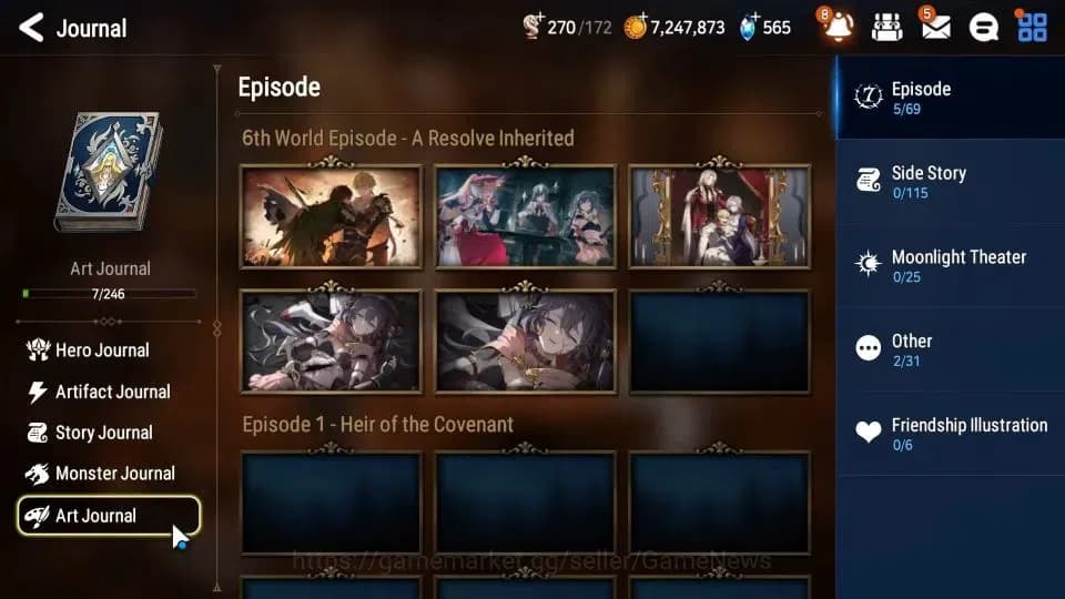 Epic Seven Accounts GLOBAL Unverif|New Era|Starter|1 ML (Lone Wolf Pei image 19