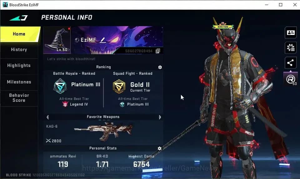 Blood Strike Accounts ASIA|16 ULTRA[JET,RAN,UMP45,QBZ95,FAL,SCAR,AK47,Or image 2