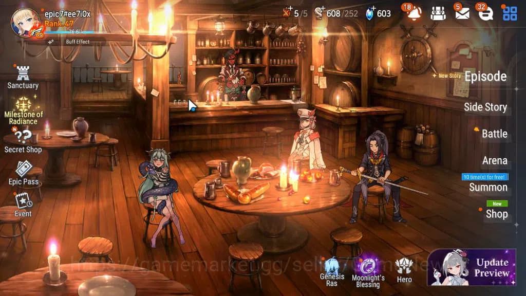 Epic Seven Accounts GLOBAL UNVERIF|NewEra|7ML(Salome,BArunka,NM Luna,R image 1