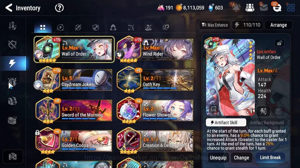 Epic Seven Accounts GLOBAL UNVERIF|NewEra|7ML(Salome,BArunka,NM Luna,R image 9