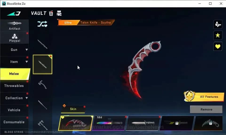 Blood Strike Accounts ASIA|ETERNAL Desert Eagle-Scorpius|Melee UL Talon image 8