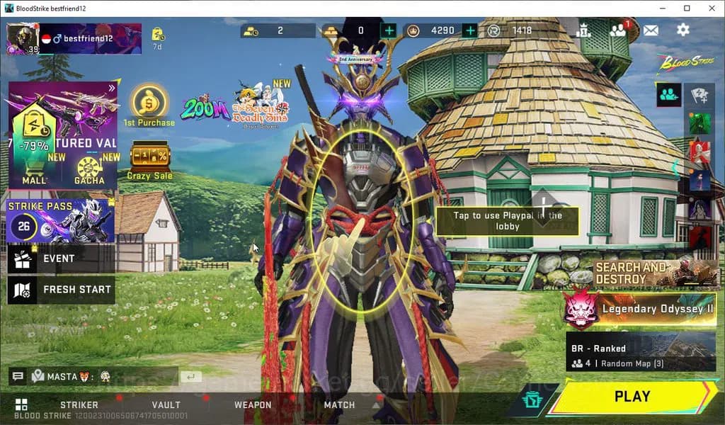 Blood Strike Accounts ASIA|ETERNAL Zero-Oda+Collab 7DS AK47-Rhitta,Karl9 image 1