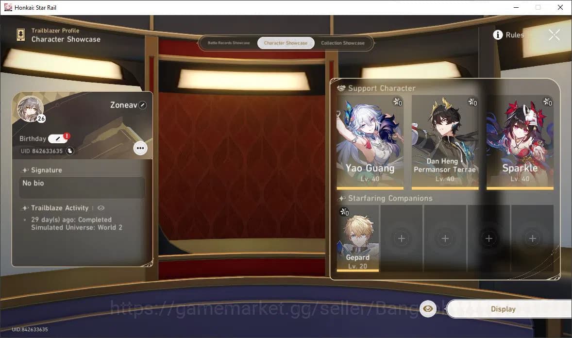 Honkai Star Rail Accounts Asia | TL26 | 3Limit Yao Guang, Dan Heng PT, Spark image 14