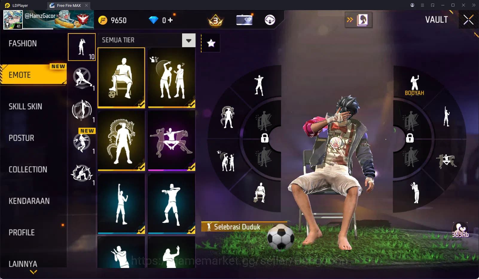 Free Fire Accounts Indonesia Vault 39 SG2 Hijau 1 Set Bundle Yuji Ita image 15