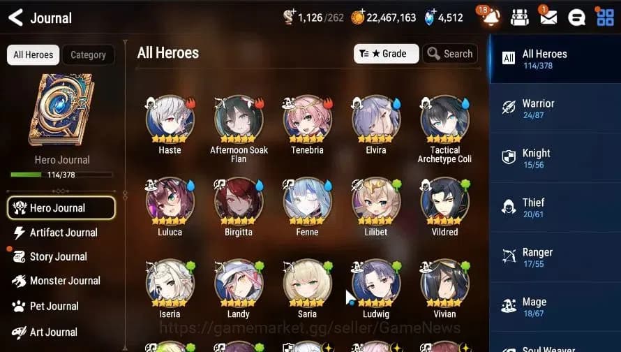 Epic Seven Accounts GLOBAL|UnVerif|6 ML(BM Haste, Belian, WOTM Tenebri image 5