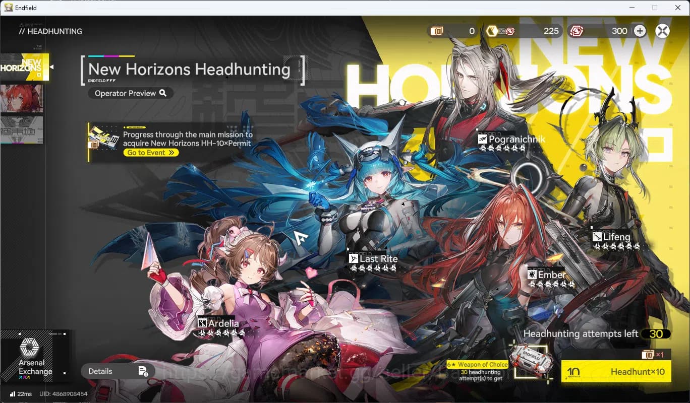 Arknights: Endfield Accounts Starter Fresh | ASIA | New Horizons On | Day 5 Sig image 7