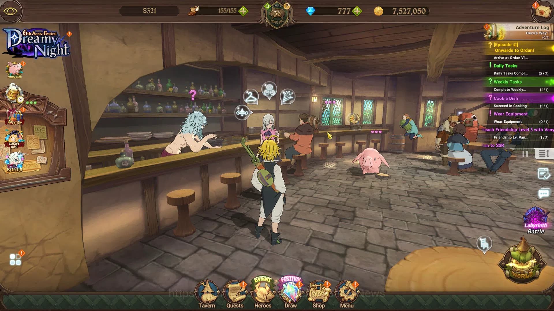 The Seven Deadly Sins: Grand Cross Accounts Global|932 K CC|Starter CH 4|777 Dm| 1 LR+1 UR+Col image 1