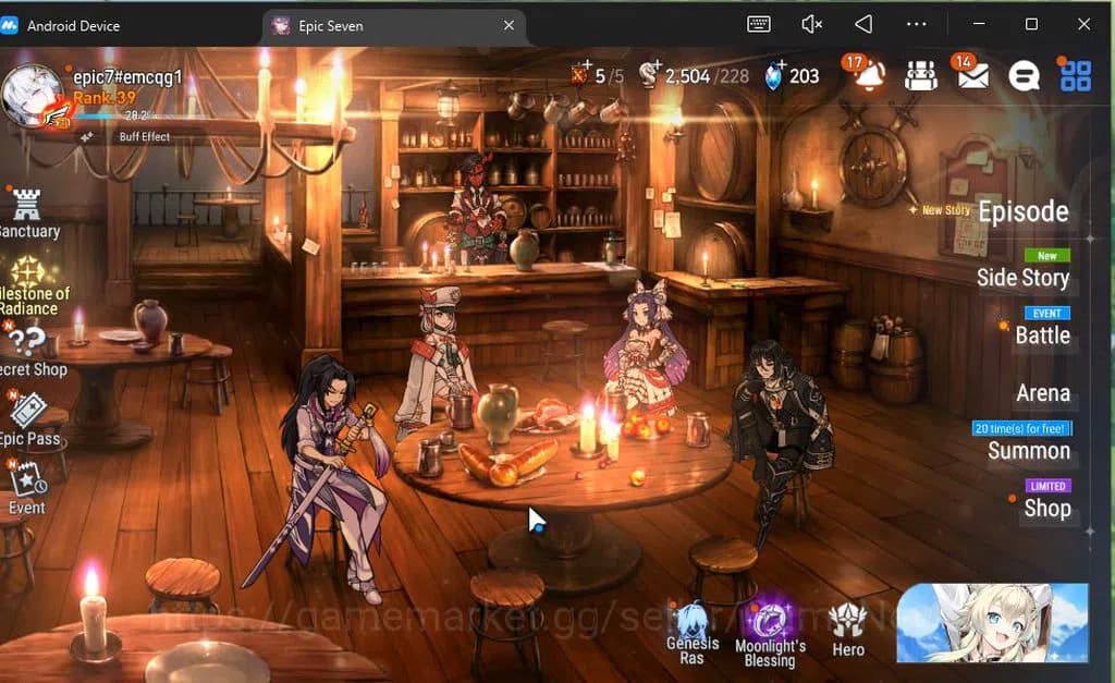 Epic Seven Accounts GLOBAL Unverif|New Era|5 ML(Salome,SP Politis,Arch image 1