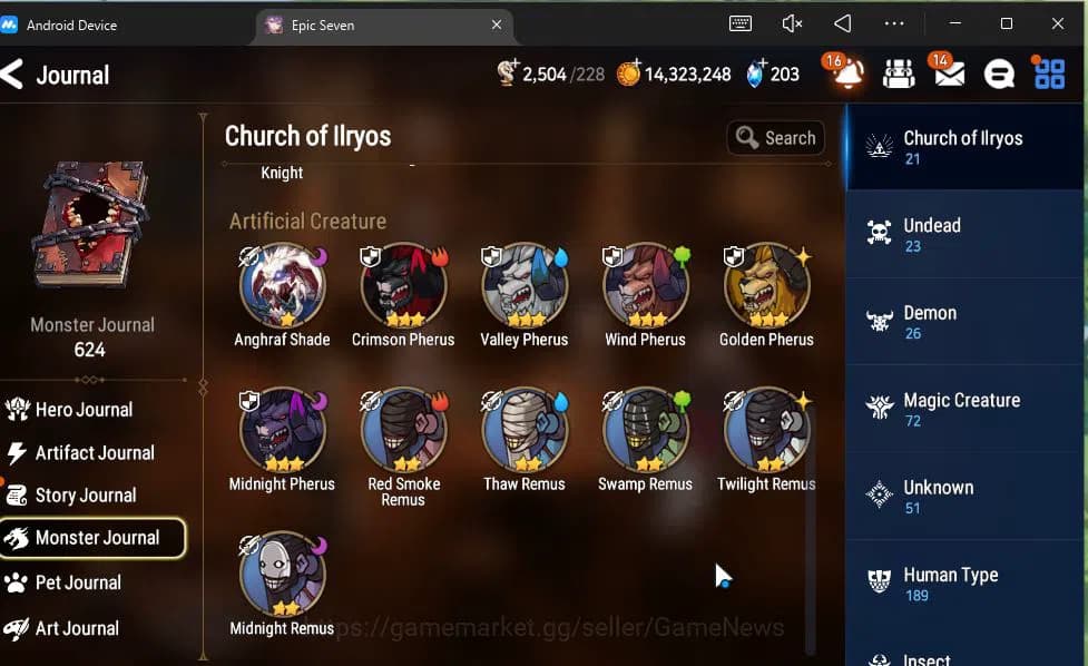 Epic Seven Accounts GLOBAL Unverif|New Era|5 ML(Salome,SP Politis,Arch image 20