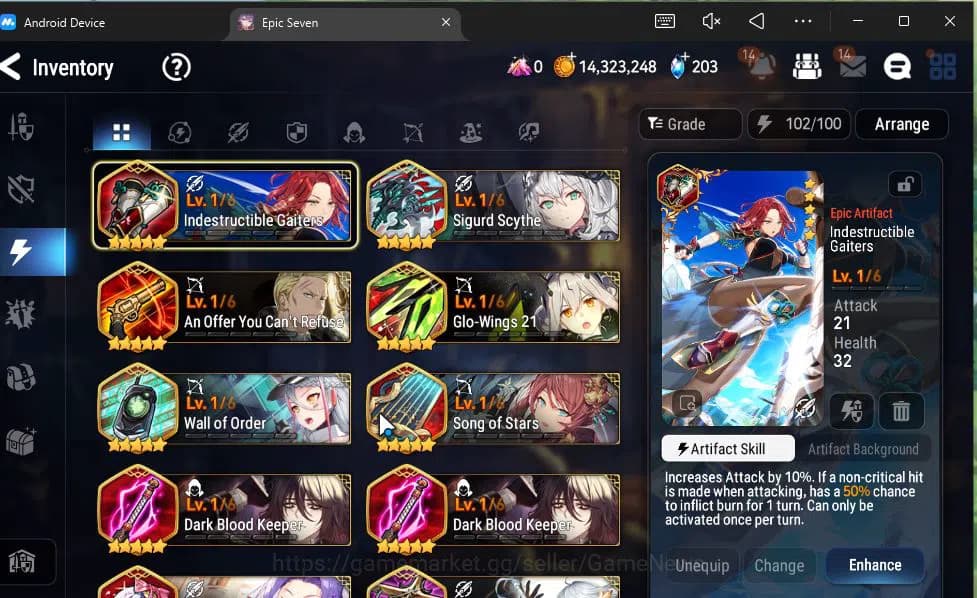 Epic Seven Accounts GLOBAL Unverif|New Era|5 ML(Salome,SP Politis,Arch image 7