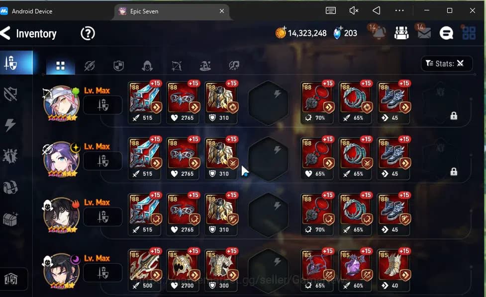 Epic Seven Accounts GLOBAL Unverif|New Era|5 ML(Salome,SP Politis,Arch image 9