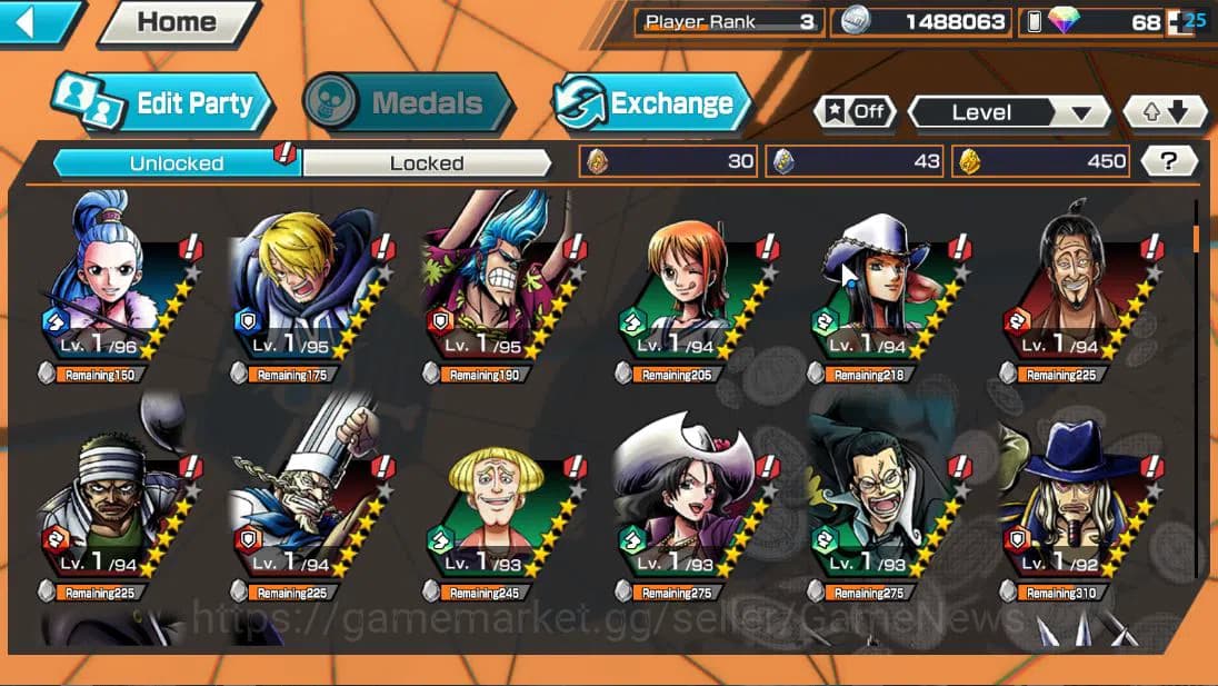 One Piece Bounty Rush Accounts Global| 4 EX| T5E St.Jaygarcia Saturn,Raid Roronoa image 5