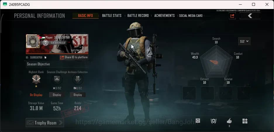 Arena Breakout Accounts Mobile | Lvl 30 | SV 31.8M | CV 22.2M | Take Mail image 2