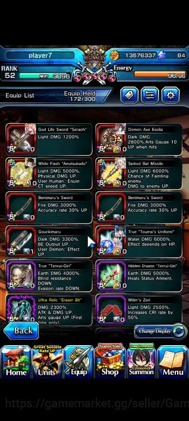 Grand Summoners Accounts Global|Rank 52|14 Asc|InumutaTW,ToimaTW,S Miyu,Isl image 5