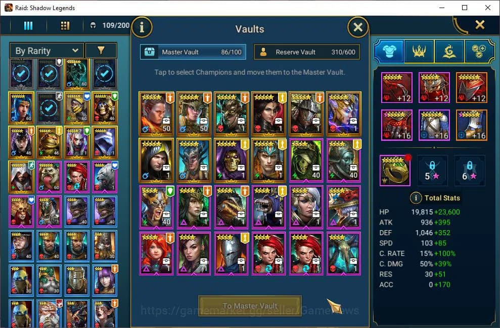Raid: Shadow Legends Accounts Lv42 885K Power|1 Mythic(StarSage Galathir)+23 Leg image 12