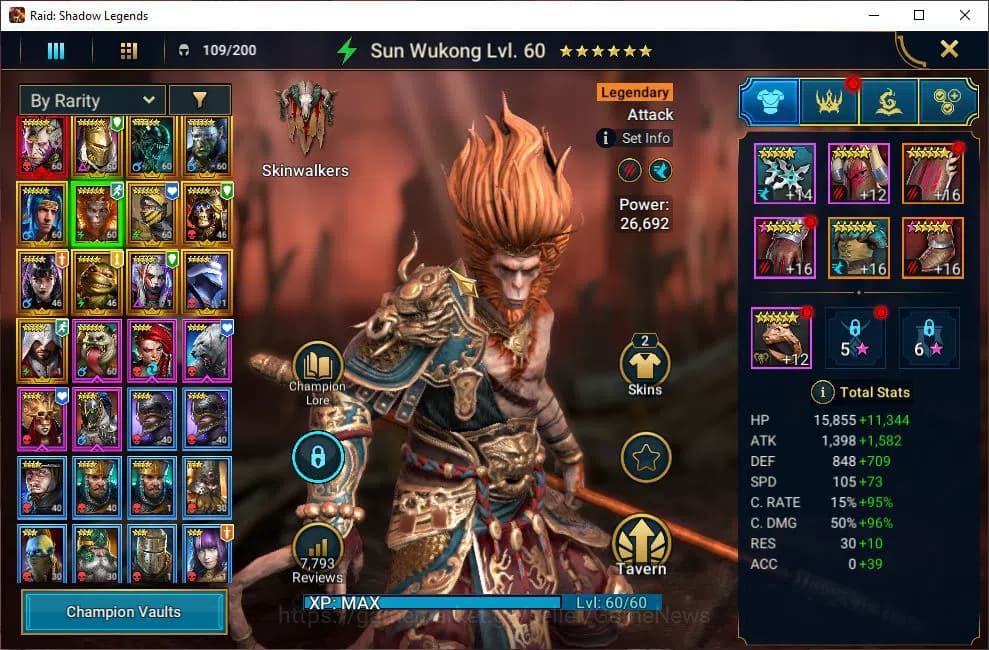 Raid: Shadow Legends Accounts Lv42 885K Power|1 Mythic(StarSage Galathir)+23 Leg image 8