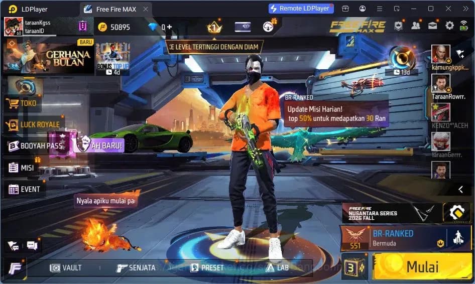 Free Fire Accounts Indonesia | Vault 137 | SG Lumut | Bundle Sasuke | image 1
