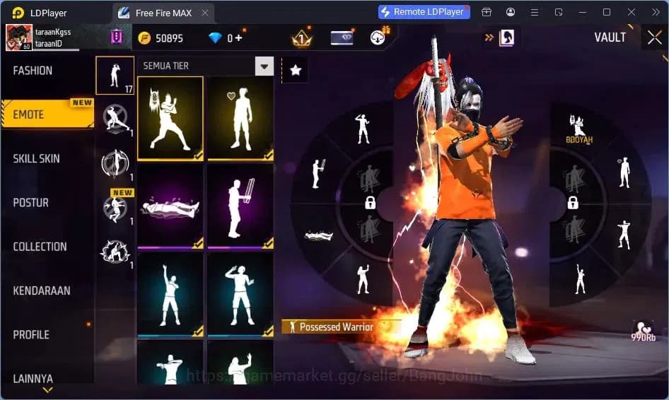 Free Fire Accounts Indonesia | Vault 137 | SG Lumut | Bundle Sasuke | image 12
