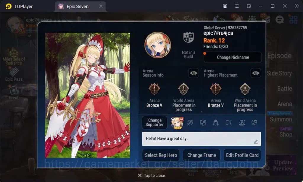 Epic Seven Accounts Global Unverif | 6ML | Tieria | Tenebria | Veronik image 1