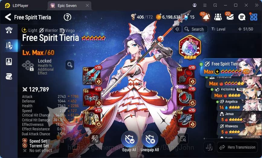 Epic Seven Accounts Global Unverif | 6ML | Tieria | Tenebria | Veronik image 15