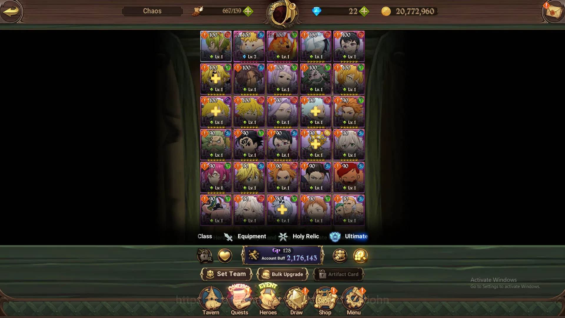 The Seven Deadly Sins: Grand Cross Accounts ASIA|2.1m CC|1LR Helbram|Collab TOG&Overlord|UR La image 11