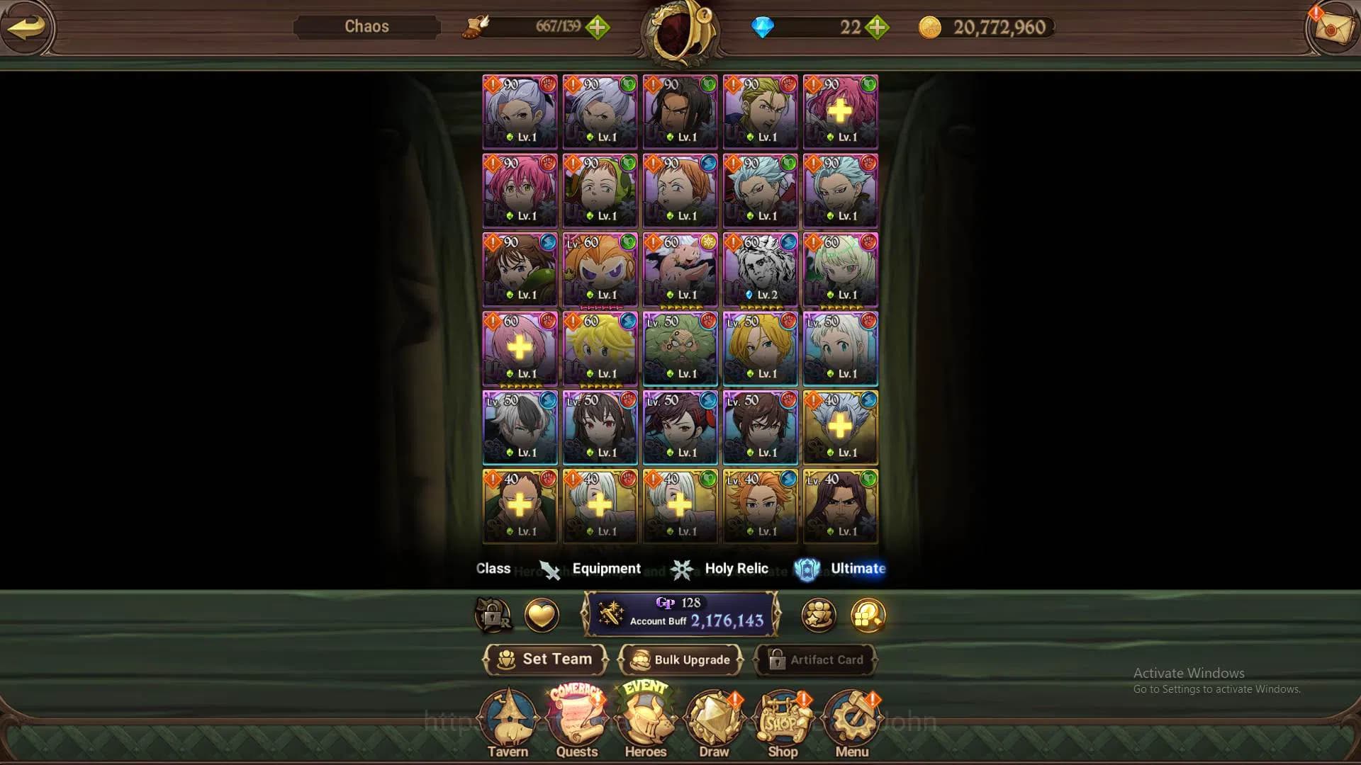 The Seven Deadly Sins: Grand Cross Accounts ASIA|2.1m CC|1LR Helbram|Collab TOG&Overlord|UR La image 13