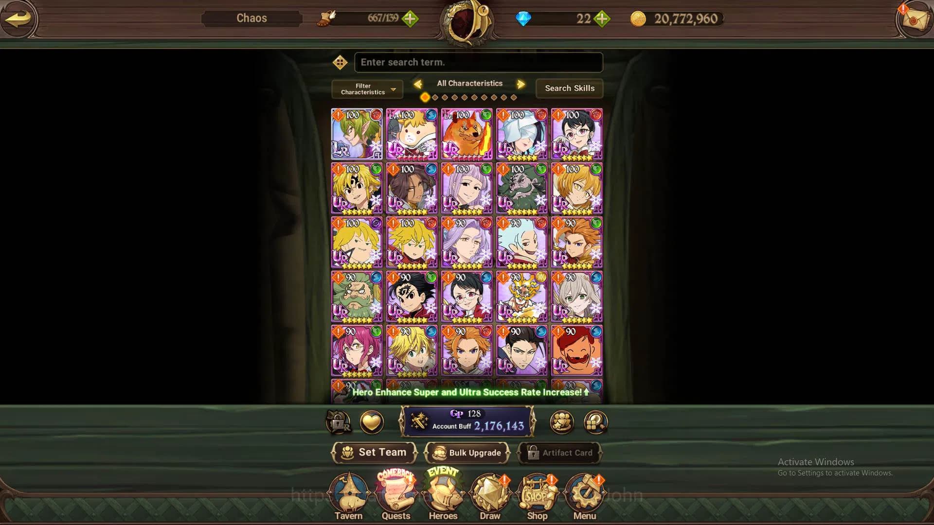 The Seven Deadly Sins: Grand Cross Accounts ASIA|2.1m CC|1LR Helbram|Collab TOG&Overlord|UR La image 8