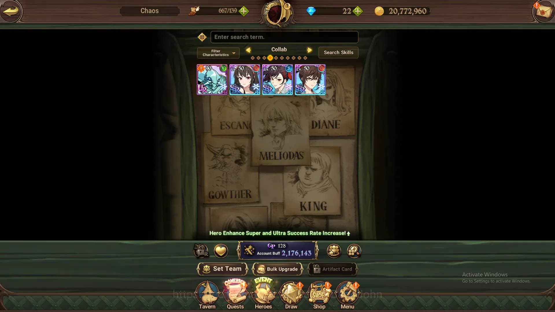 The Seven Deadly Sins: Grand Cross Accounts ASIA|2.1m CC|1LR Helbram|Collab TOG&Overlord|UR La image 9