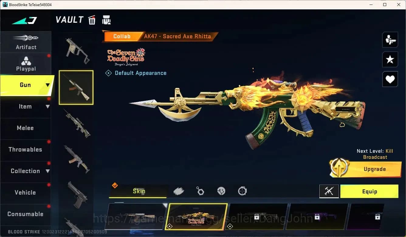 Blood Strike Accounts ASIA | 1 7DS Gun | 1 ULTRA Gun | 1 LEGENDARY Gun image 4