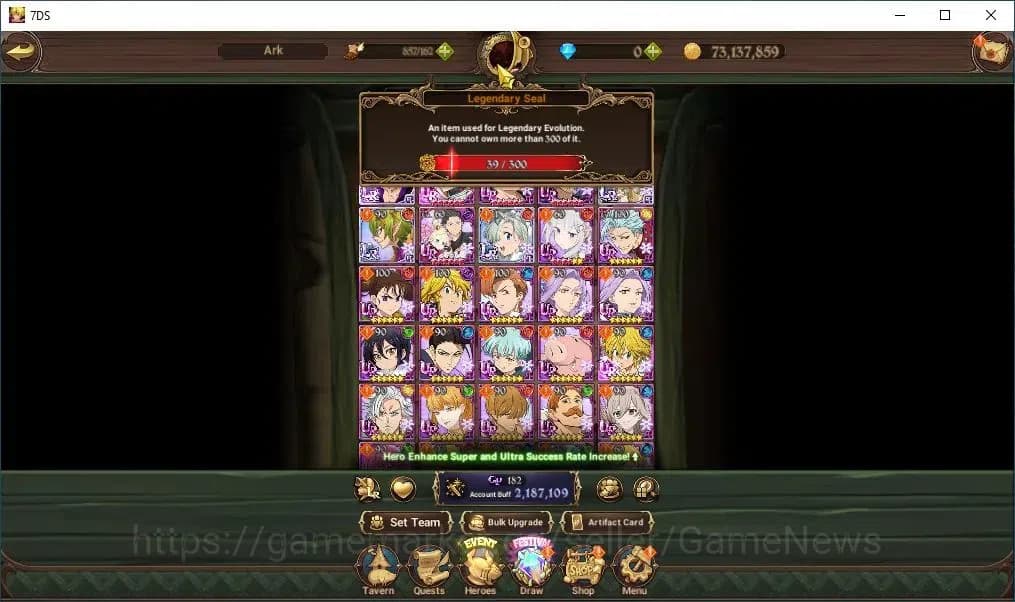 The Seven Deadly Sins: Grand Cross Accounts Global|2,1M CC|3 LR+5 UR+Collab ReZero|Brunhild,He image 4
