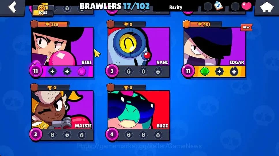Brawl Stars Accounts 1005 Trophy|3K Bling|17 Brawlers 3 Max Lvl [Shelly image 10